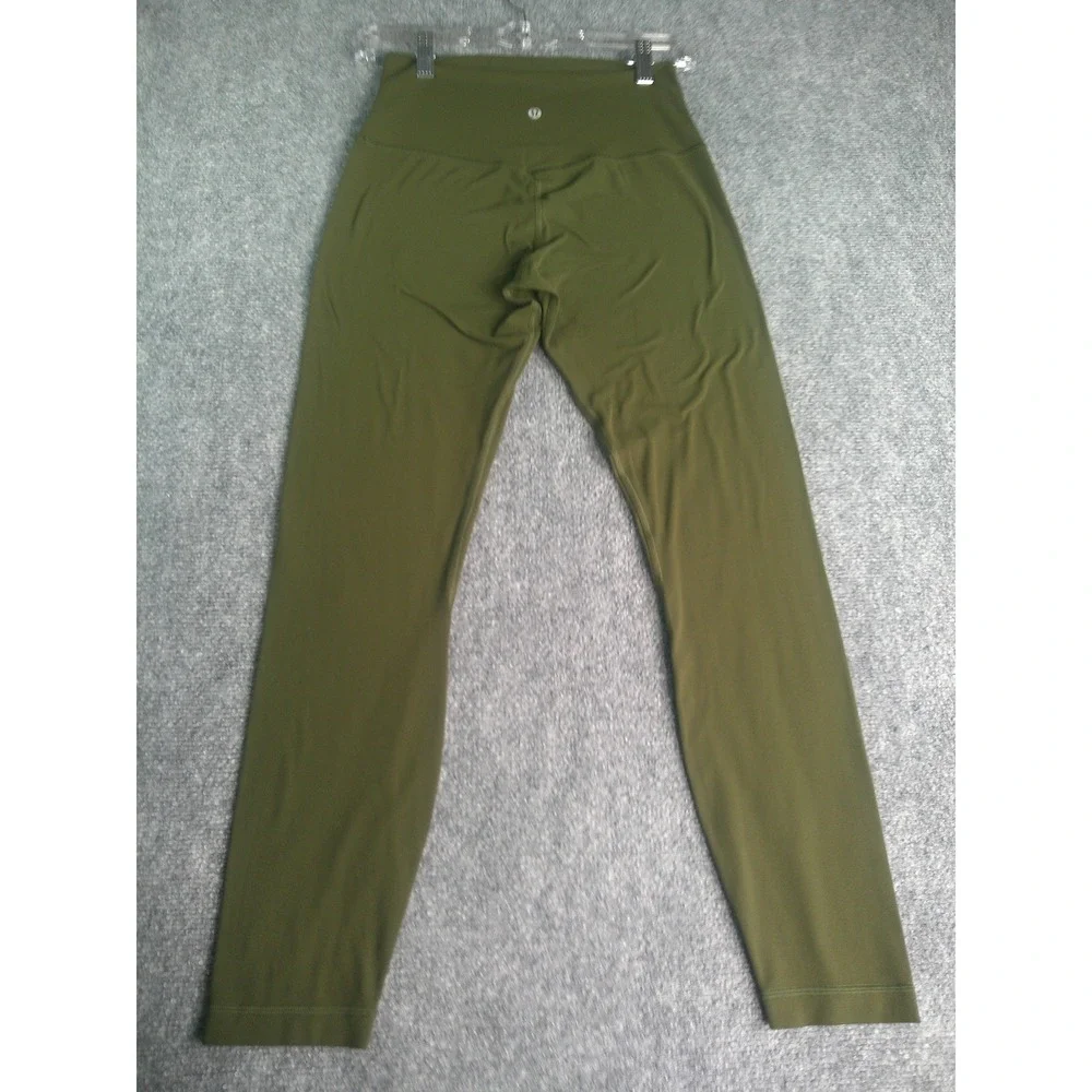 Lululemon Align High-Rise Pant 25 Olive Green Yoga Leggings Nulu Women's Size 4